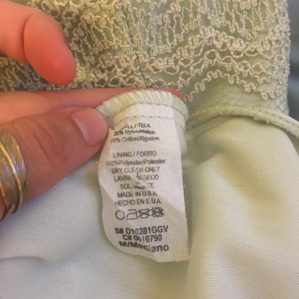Light green boho/lace strapless dress (Medium) - Picture 3 of 7